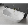 Mexen Oval+ самостоятелно стояща вана за монтиране до стена 170 x 80 см, бяла, с