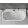 Mexen Oval+ самостоятелно стояща вана за монтиране до стена 170 x 80 см, бяла, с