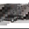Mexen Velar плъзгаща се душ кабина 90 x 90 см, графит, розово злато - 871-090-090-41-60
