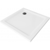 Mexen Flat плосък душов квадратен плосък 80 x 80 см, бял, сифон черен - 40108080B