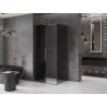 Mexen Velar плъзгащ се душ кабина 90 x 85 см, графит, розово злато - 871-090-085-41-60