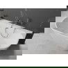 Mexen Oval+ самостоятелна вана до стената 170 x 80 cm, бяла, преливане gun gray четкан - 52681708000-66