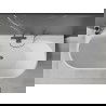 Mexen Oval+ самостоятелна вана до стената 170 x 80 cm, бяла, преливане gun gray четкан - 52681708000-66