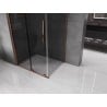 Mexen Velar плъзгаща се душ кабина 110 x 85 см, графит, розово злато - 871-110-085-41-60