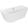 Mexen Oval+ вградена свободностояща вана 170 x 80 см, бяла, черен преливник