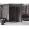 Mexen Velar разтегателна душ кабина 130 x 85 см, графит, розово злато - 871-130-085-41-60