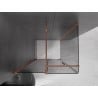 Mexen Velar разтегателна душ кабина 130 x 85 см, графит, розово злато - 871-130-085-41-60