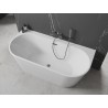 Mexen Oval+ свободностояща вана близо до стената 170 x 80 см, бяла, преливник gun