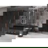 Mexen Velar плъзгаща се душ кабина 140 x 85 cm, графит, розово злато - 871-140-085-41-60