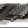 Mexen Velar плъзгаща се душ кабина 140 x 85 cm, графит, розово злато - 871-140-085-41-60