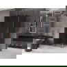 Mexen Velar плъзгаща се душ кабина 140 x 100 cm, графит, розово злато - 871-140-100-41-60