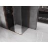 Mexen Velar плъзгаща се душ кабина 140 x 90 см, графит, розово злато - 871-140-090-41-60