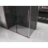 Mexen Velar плъзгаща се душ кабина 160 x 100 см, графит, розово злато - 871-160-100-41-60