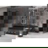 Mexen Velar плъзгаща се душ кабина 110 x 110 см, графит, полирана мед - 871-110-110-41-65