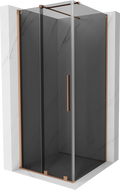 Mexen Velar плъзгаща се душ кабина 120 x 120 см, графит, четкана мед - 871-120-120-41-65
