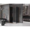 Mexen Velar плъзгаща се душ кабина 100 x 85 см, графит, матирана мед - 871-100-085-41-65