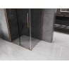 Mexen Velar плъзгаща се душ кабина 90 x 100 см, графит, четкана мед - 871-090-100-41-65