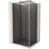 Mexen Velar плъзгаща душ кабина 110 x 120 cm, графит, изчеткана мед - 871-110-120-41-65