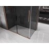 Mexen Velar плъзгаща се душ кабина 130x70 см, графит, четкана мед - 871-130-070-41-65