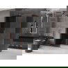 Mexen Velar плъзгаща се душ-кабина 140 x 70 cm, графит, четкана мед - 871-140-070-41-65