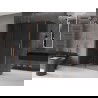 Mexen Velar плъзгаща се душ кабина 140 x 85 cm, графит, четкана мед - 871-140-085-41-65