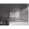 Mexen Velar плъзгаща се душ кабина 140 x 75 см, графит, четкана мед - 871-140-075-41-65