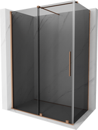 Mexen Velar плъзгаща се стъклена кабина 160 x 100 cm, графит, четкана мед - 871-160-100-41-65