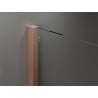 Mexen Velar плъзгаща се душ кабина 150 x 85 см, графит, четкана мед - 871-150-085-41-65