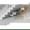 Mexen Flat праволинеен душ кабина slim 130 x 70 см, бял, хромиран сифони - 40107013