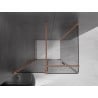 Mexen Velar плъзгаща се душ кабина 130 x 100 см, графит, матиран мед - 871-130-100-41-65