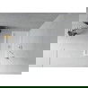 Mexen Flat праволинеен душ кабина slim 130 x 70 см, бял, хромиран сифони - 40107013