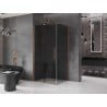 Mexen Velar плъзгаща се душ кабина 140 x 90 см, графит, четкана мед - 871-140-090-41-65