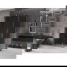 Mexen Velar плъзгаща се душ кабина 140 x 100 cm, графит, четкана мед - 871-140-100-41-65