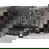 Mexen Velar плъзгаща се душ кабина 90 x 90 см, графит, четка Gun Gray - 871-090-090-41-66
