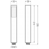 Mexen R-77 ръкохватка за душ 1-функционална, черна - 79577-70