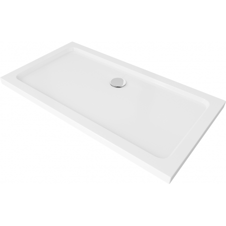 Mexen Flat правоъгълен тънък душ 120 x 70 см, бял, сифон хром - 40107012