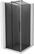 Mexen Velar плъзгаща се душ кабина 110 x 110 см, графит, четка gun gray - 871-110-110-41-66