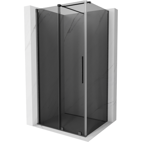 Mexen Velar плъзгаща се душ кабина 120 x 85 cm, графит, четка сив цвят - 871-120-085-41-66