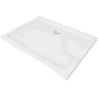 Mexen Flat правоъгълно тънко душ корито 130 x 100 см, бял, хромиран сифон - 40101013