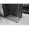 Mexen Velar плъзгаща се душ кабина 140 x 70 см, графит, четка gun gray - 871-140-070-41-66