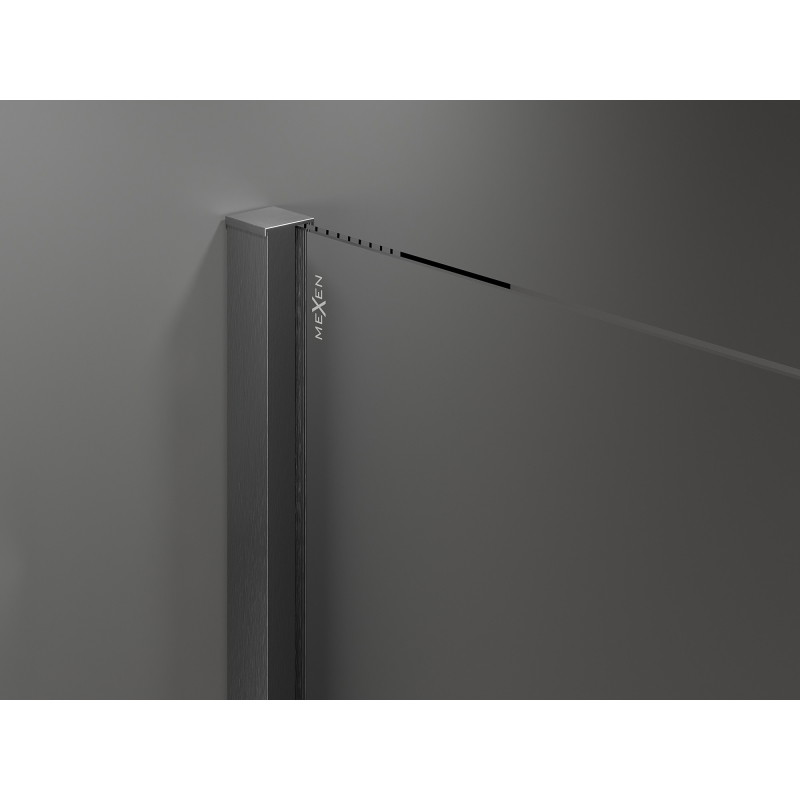 Mexen Velar плъзгаща се душ кабина 140 x 90 см, графит, полиран пистолетно сиво