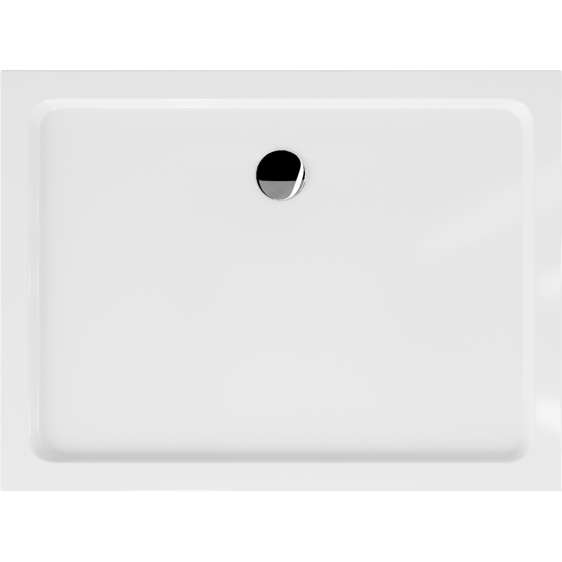 Mexen Flat правоъгълна тънка тава 110 x 100 см, бяла, сифон хром - 40101011