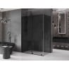 Mexen Velar плъзгаща се душ кабина 130 x 75 см, графит, черна - 871-130-075-41-70