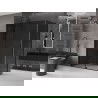 Mexen Velar плъзгаща се душ кабина 140 x 85 см, графит, черна - 871-140-085-41-70