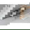 Mexen Flat квадратен душ кабина slim 90 x 90 см, бял, хромиран сифън - 40109090