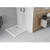 Mexen Flat квадратен поддушов ултратънък 90 x 90 см, бял, сифон хром - 40109090