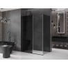 Mexen Velar плъзгаща се душ кабина 150 x 90 см, графит, черно - 871-150-090-41-70