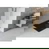 Mexen Flat квадратен душ с размер 80 x 80 см, черен, хромиран сифон - 40708080
