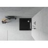 Mexen Flat квадратен душов коритo Slim 90 x 90 см, черен, хромиран сифон - 40709090
