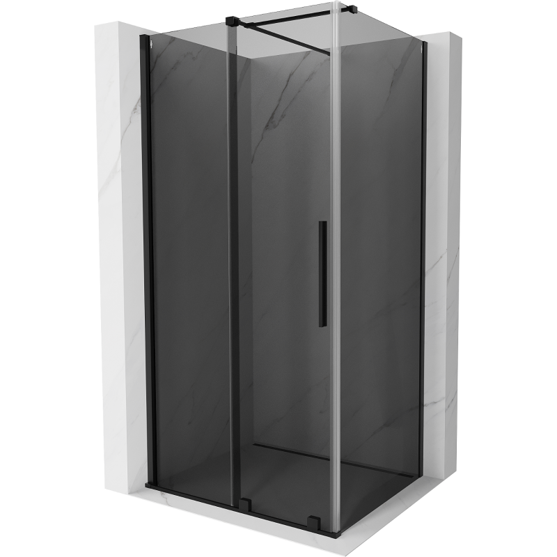 Mexen Velar плъзгаща се душ кабина 100 x 85 см, графит, черен - 871-100-085-41-70